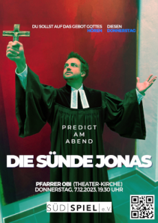 Für einen Film: Ankündigungsplakat eines Abendgottesdienstes